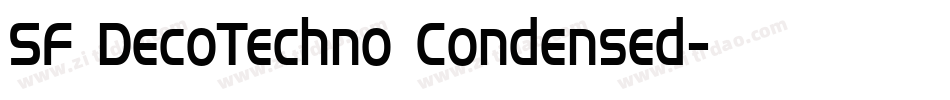SF DecoTechno Condensed字体转换